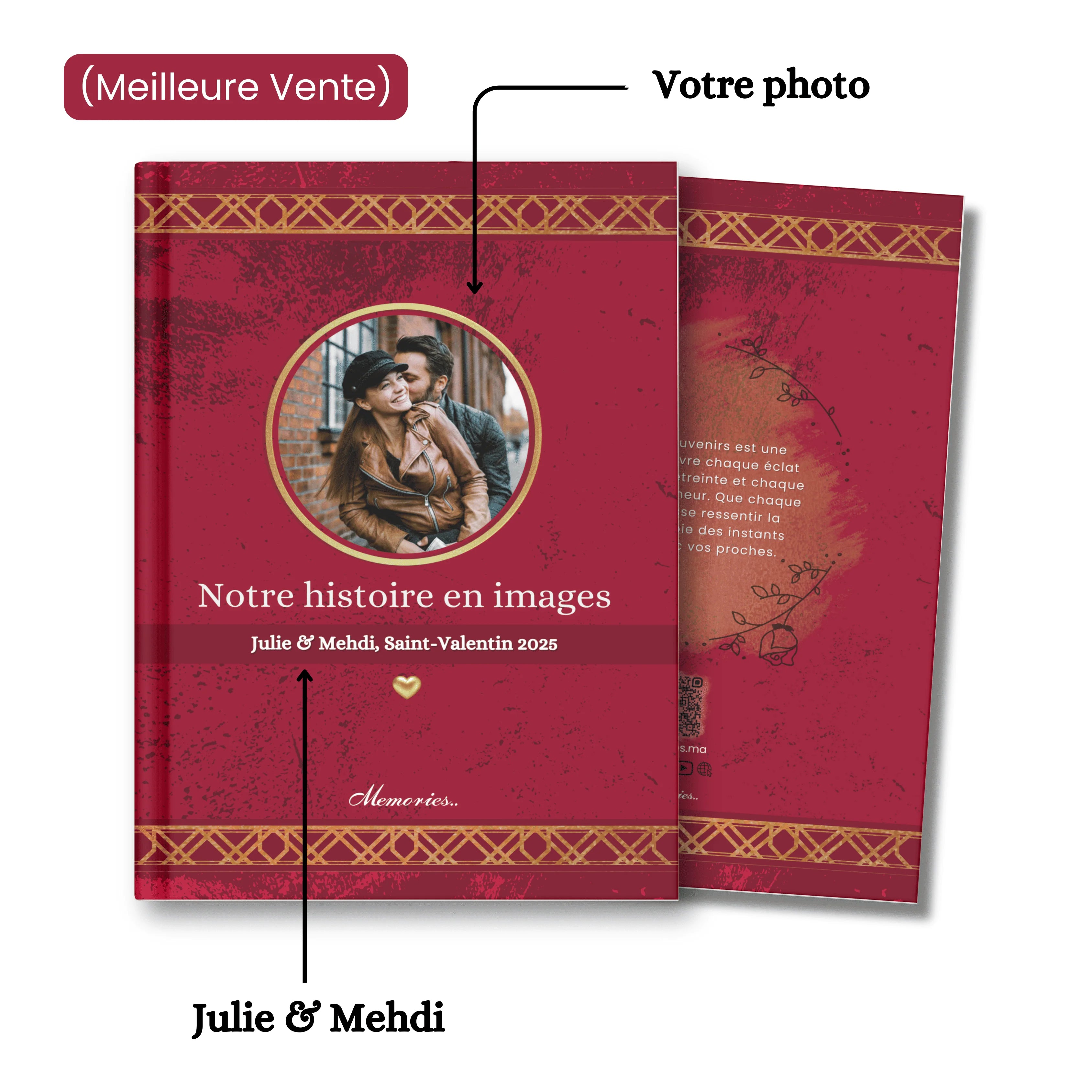 Livre Memories Valentin – L’album qui raconte votre histoire d’amour 💌